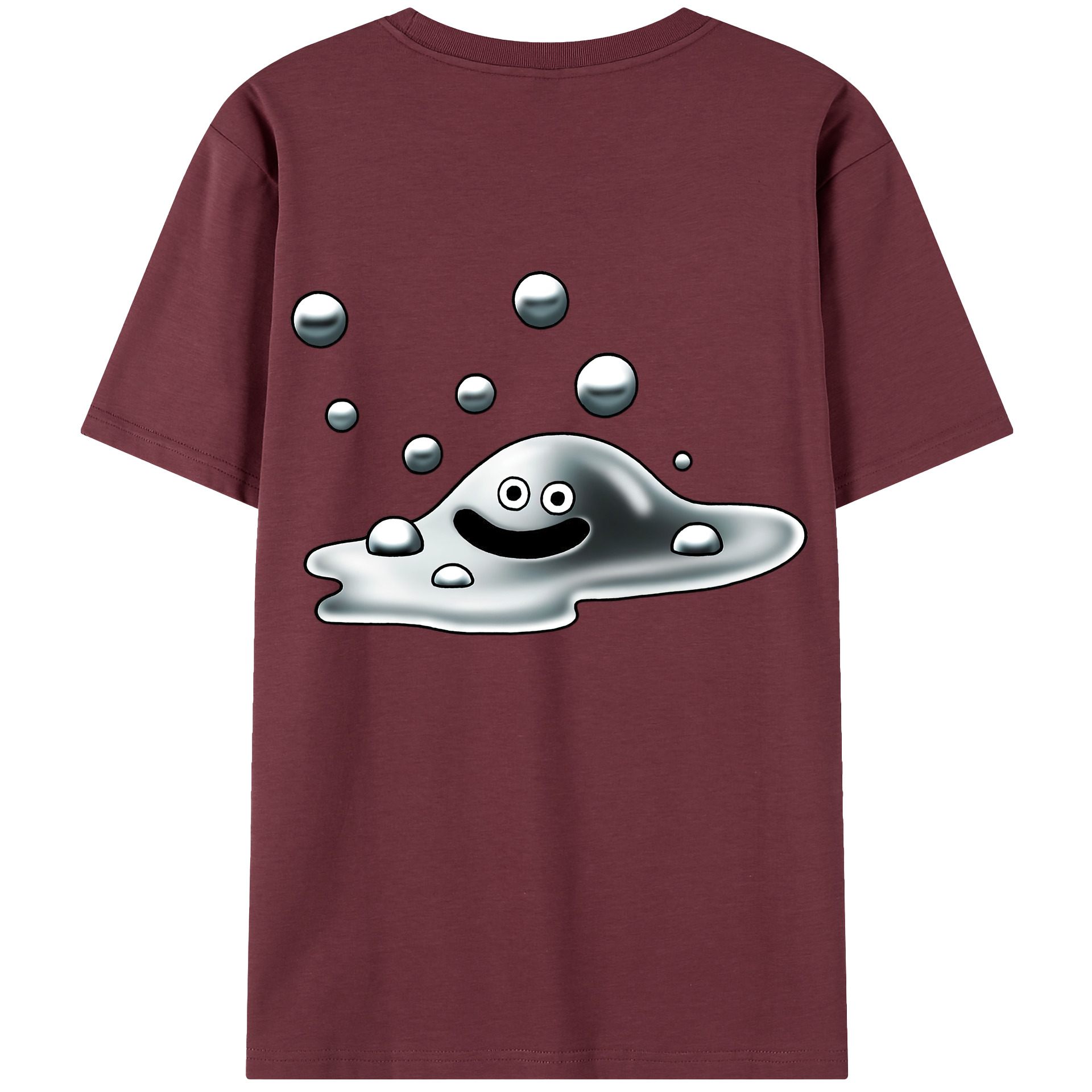 （画像用） ドラゴンクエスト Doragon Kuesuto Dragon Quest 綿100％半袖Tシャツ（背面プリント）